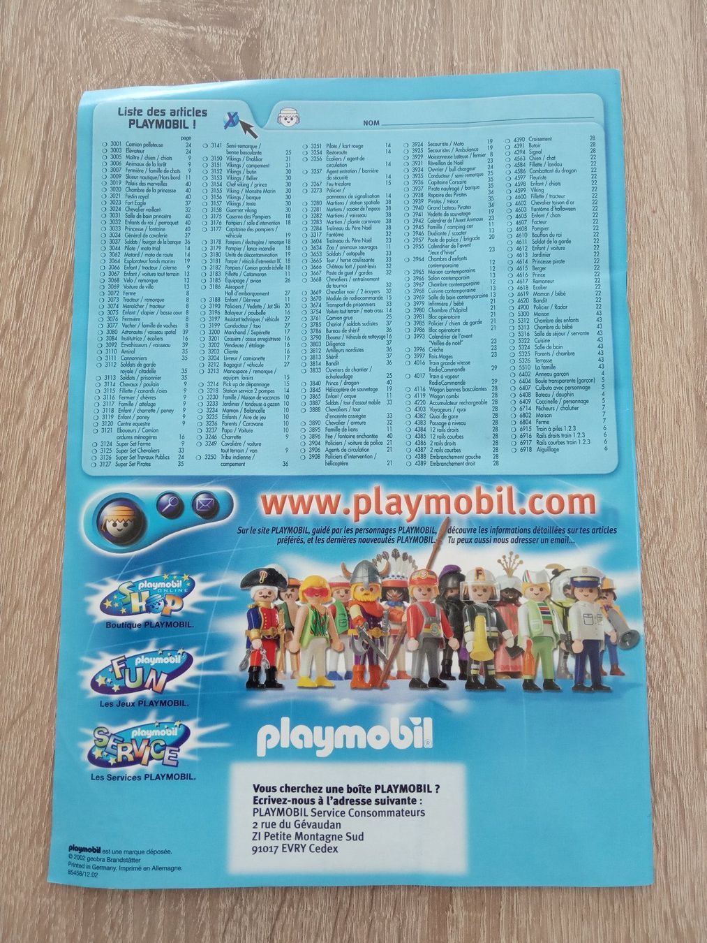 Documenti: Catalogue Playmobil 2003 FR – Usato da Champtauroz venduto da Ozu917 1