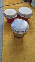Bongos Linko 2  Percussions rot und 1 Trommel