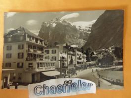 1957  Grindelwald, Dorfstrasse mit Wetterhorn