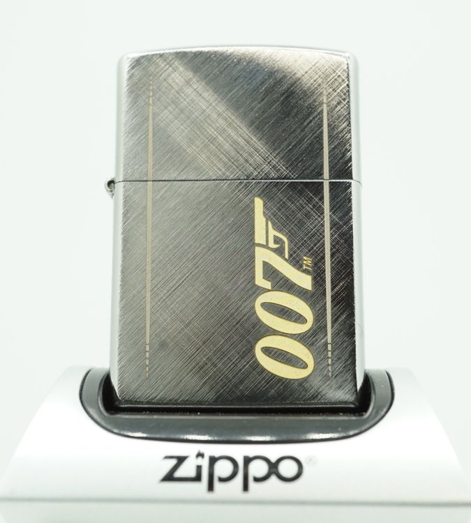Zippo Feuerzeug Schwarz Matt – James Bond 007 Edition, Winddicht Und Nachfüllbar