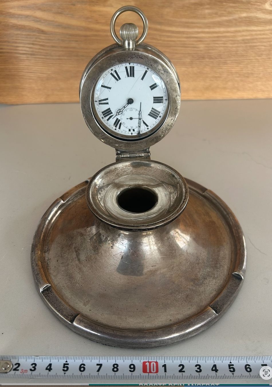Sveglie: Asprey marked Capstan inkwell. Edwardian Silver – Usato da Zollikon venduto da kmg1