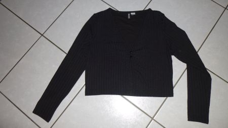 Damen-Jäckchen, schwarz, langarm / H&M / M