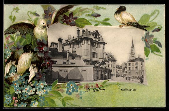 Cartes postales: Passepartout-Lithographie St. Gallen, Ga – D'occasion à Berlin par bartko-reher