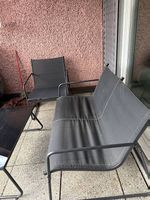 Set lounge HORNSLET 4 posti nero