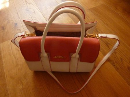 Damenhandtasche DO!CA, beige-coral, neu! vegan