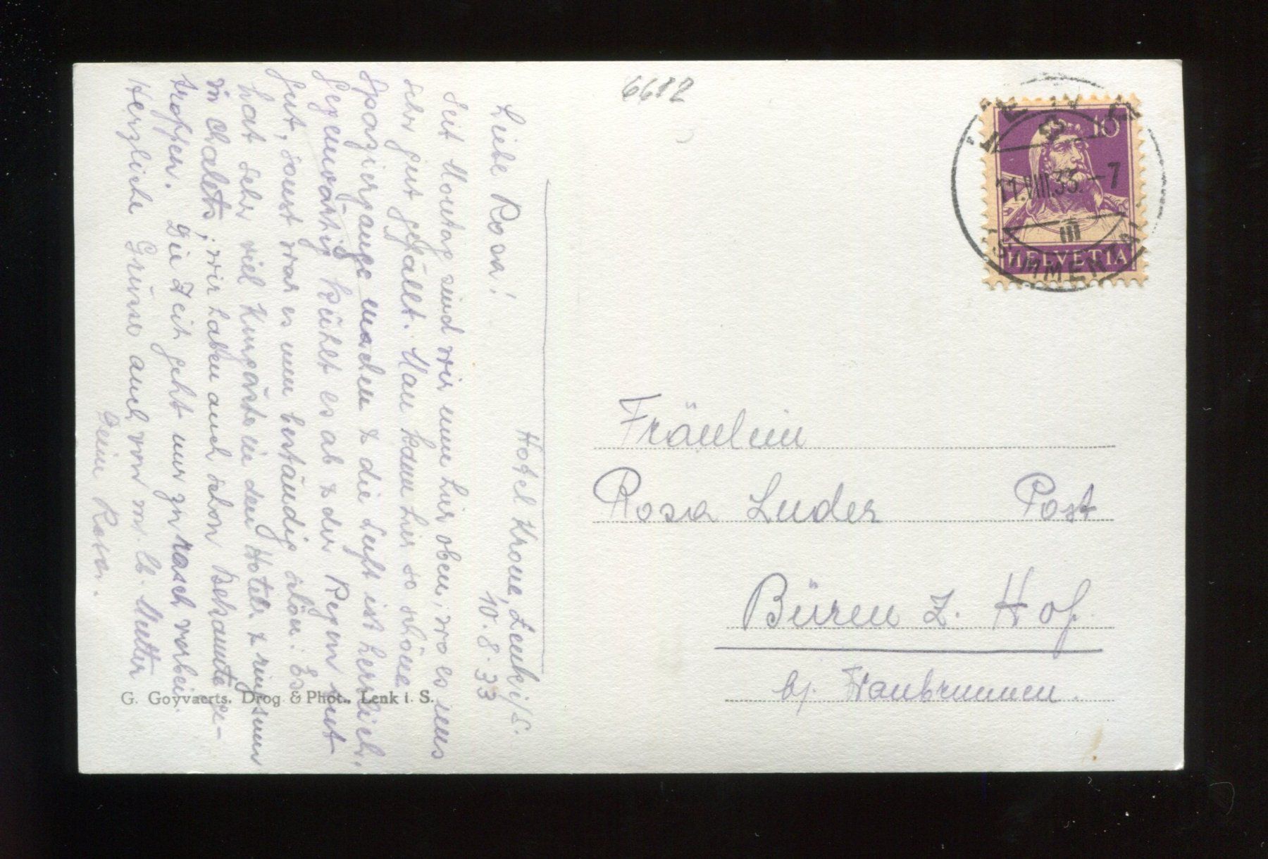 Cartoline postali: Lenk i S., Kirche – Usato da Aarau venduto da Elmaar41 1