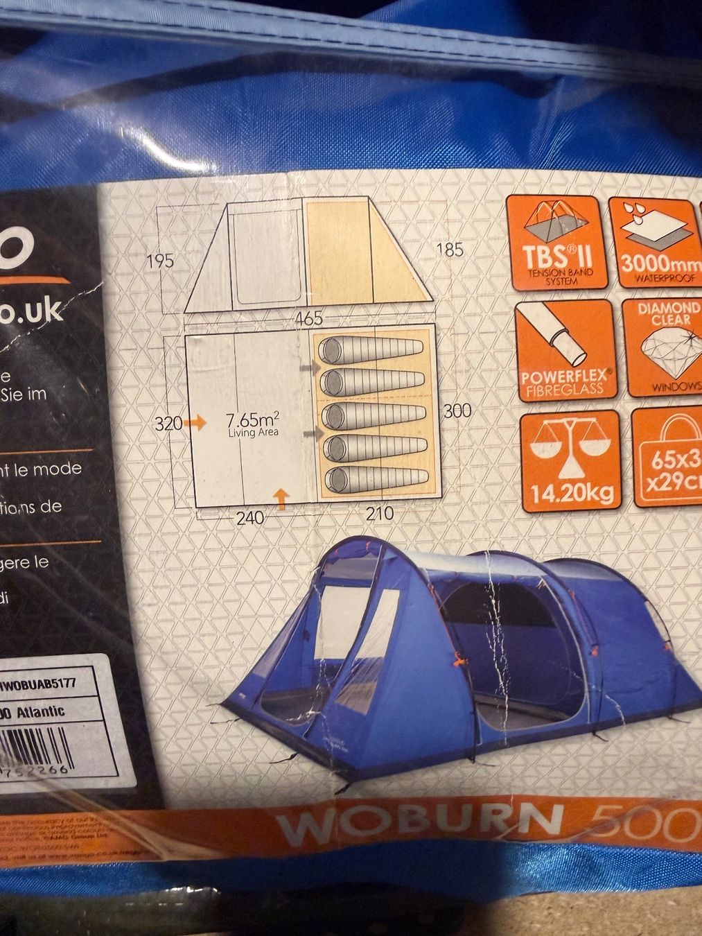 Vango Tentes: Vango WOBURN500 Zelt Camping – D'occasion à Heitenried par ritschi0601 2