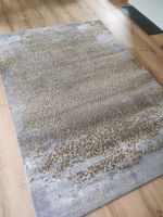 Moderner Teppich, Grau/Gold, 160x230cm, neuwertig