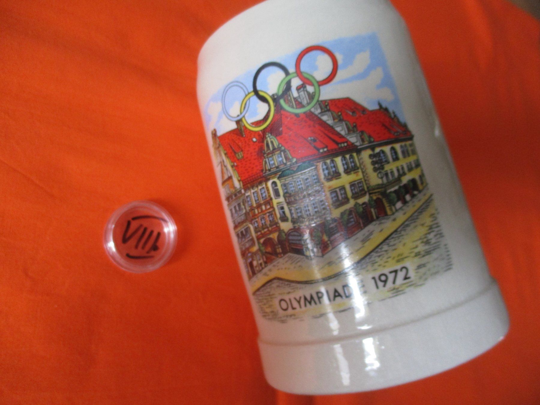 Bicchieri: Bierkrug Olympiade München 1972 – Usato da Birsfelden venduto da alles-muss-raus