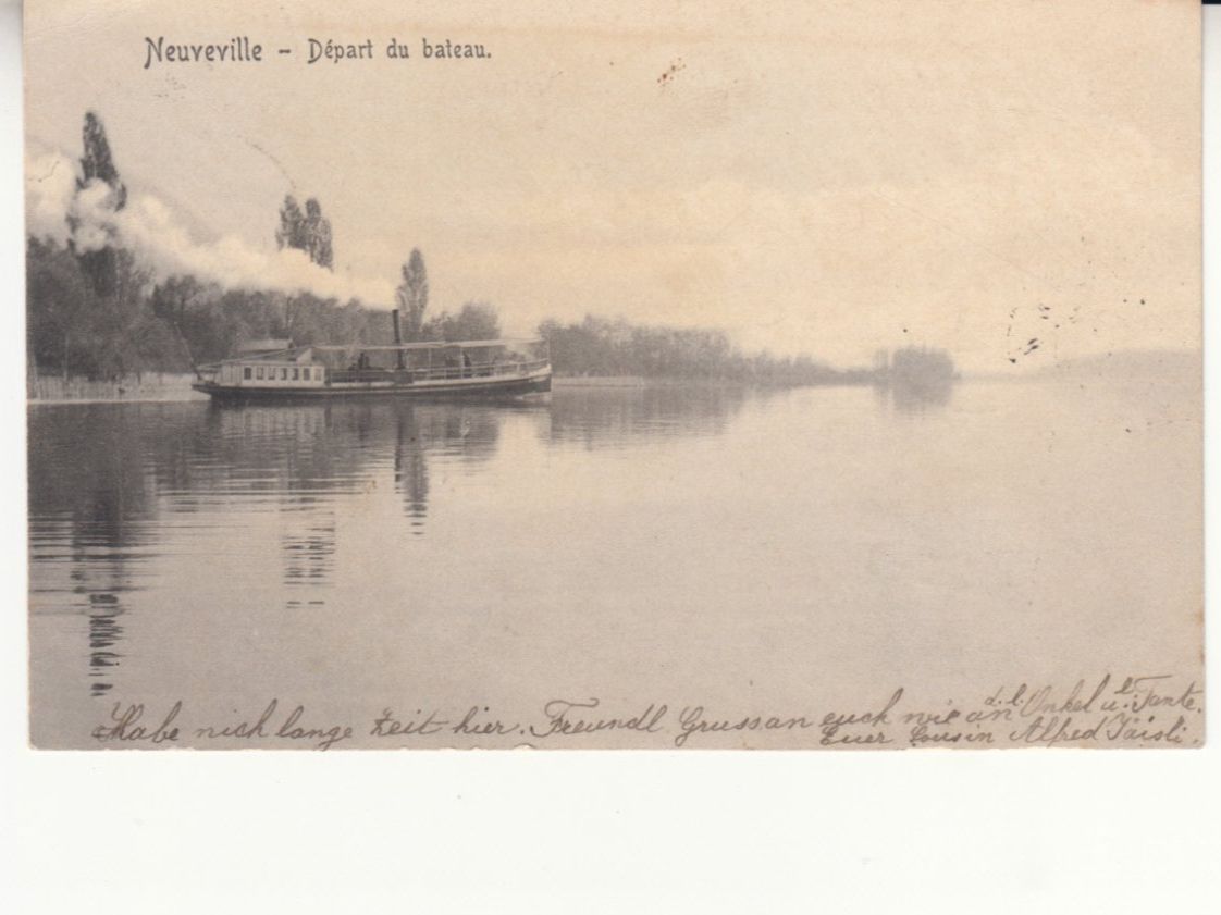 Cartoline postali: Neuveville 1905 – Usato da Bürglen TG venduto da StampGraf