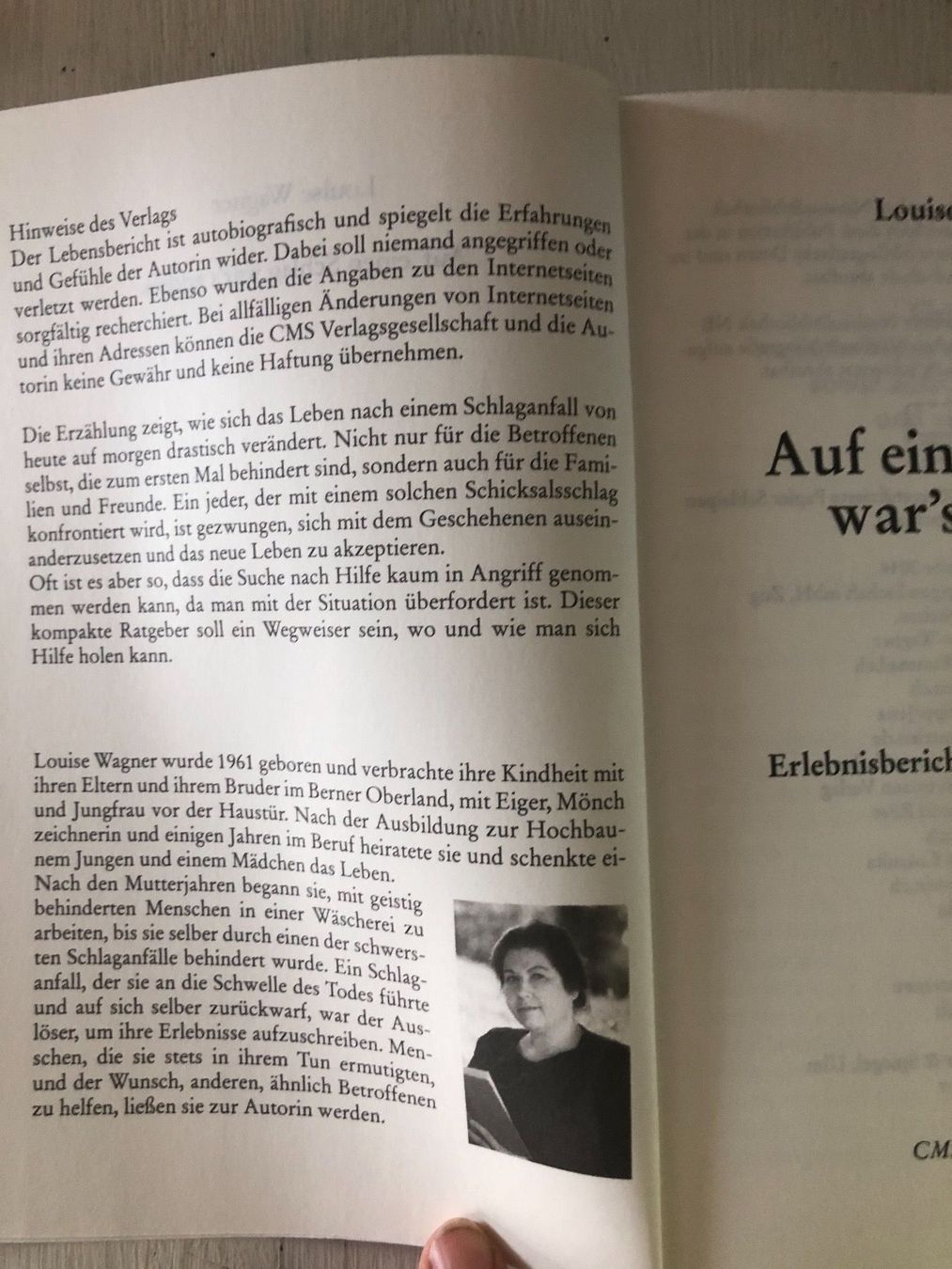 Bücher: Louise Wagner: Auf einen Schlag war‘s anders – Gebraucht aus Schliern b. Köniz von Corinu59 2