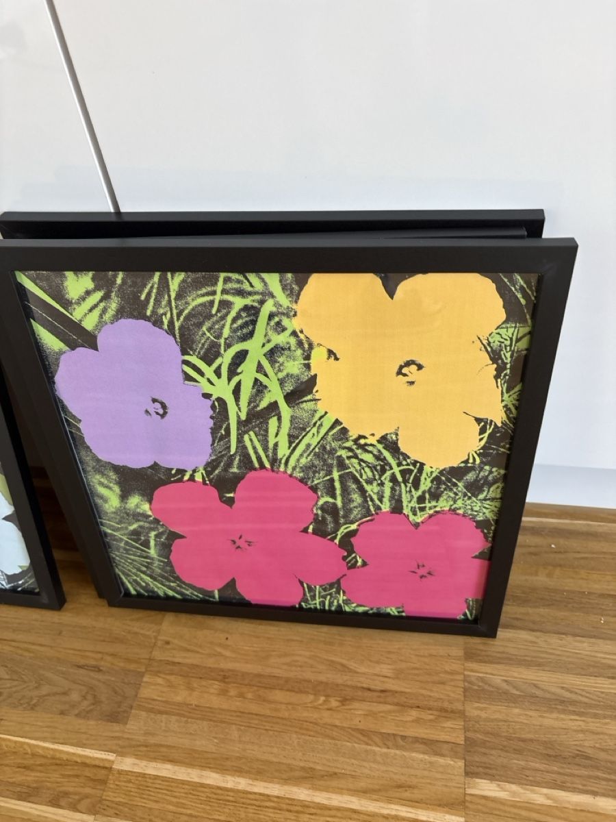 Poster & Bilder: 4 x Andy Warhol Blumen Bilder   Set  mit Rahmen neu – Neu (gemäss Beschreibung) aus Zürich von Sundaygirl 4