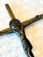 💚MASSIVES BRONZE KREUZ VINTAGE SAKRALER KORPUS 🇨🇭SAMMLUNG