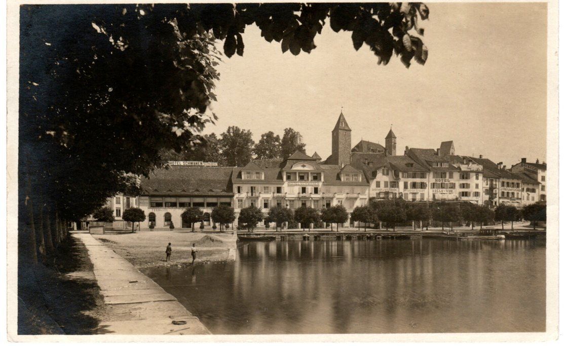 Cartoline postali: Rapperswil 1922 gestempelt Hotel Restaurant Post – Usato da Zürich venduto da Sion2006