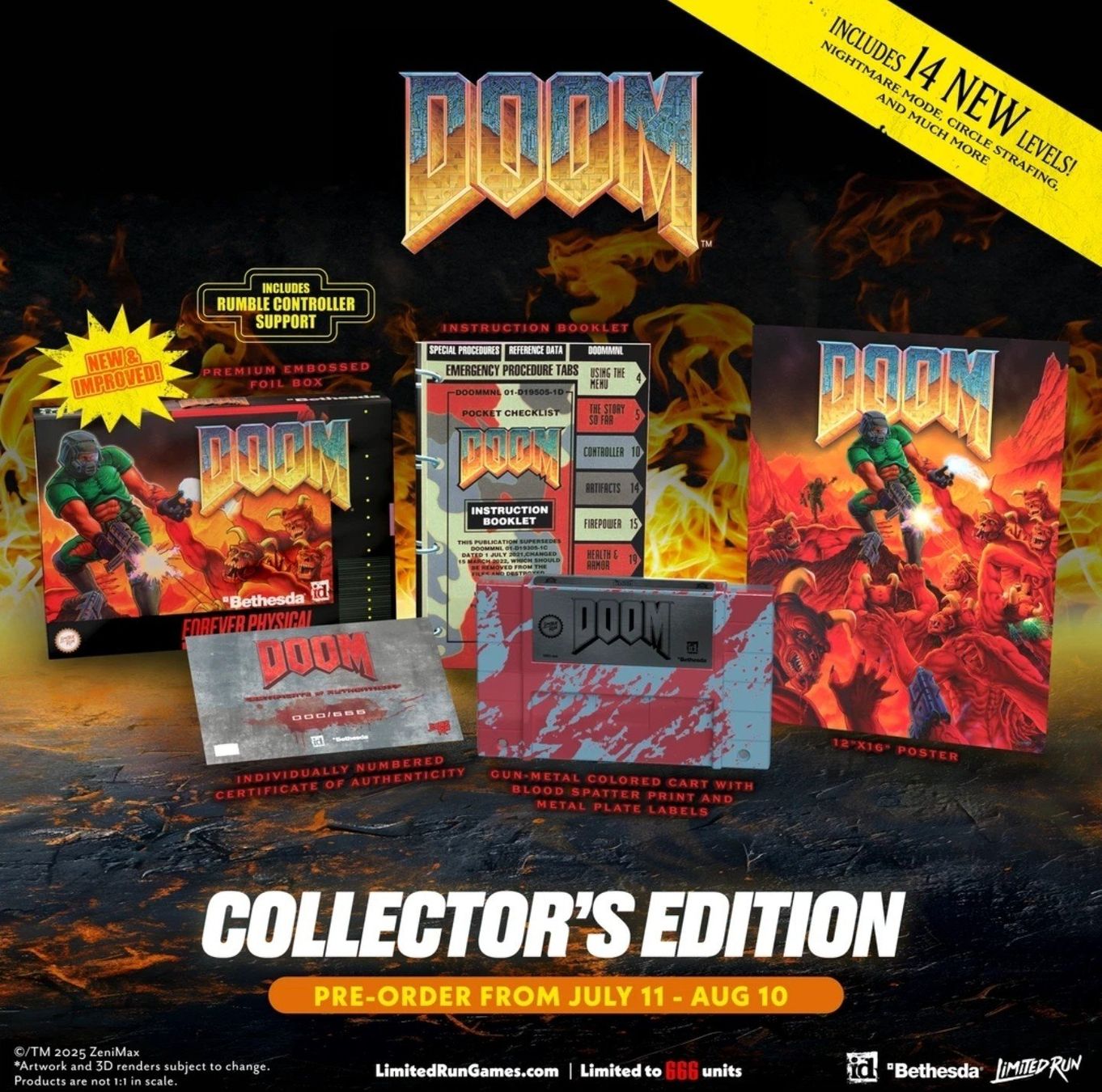 Giochi: DOOM COLLECTOR'S Ed. SNES LRG | 1 von 666 + Pad / Controller – Nuovo e nell'imballaggio originale da Lyss venduto da Famicom 4