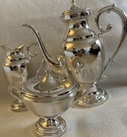 Kaffeegeschirr Silber 3-teilig 
