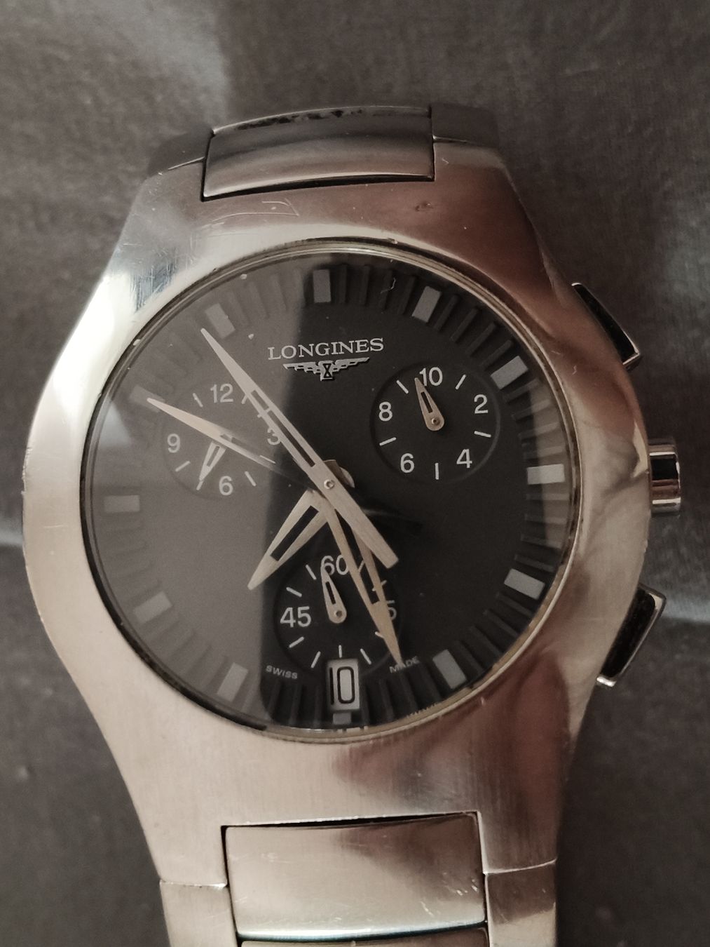 Longines Uhren: Longines Chronograph, quarz, läuft – Gebraucht aus Glattbrugg von tarnkappenbomber 3