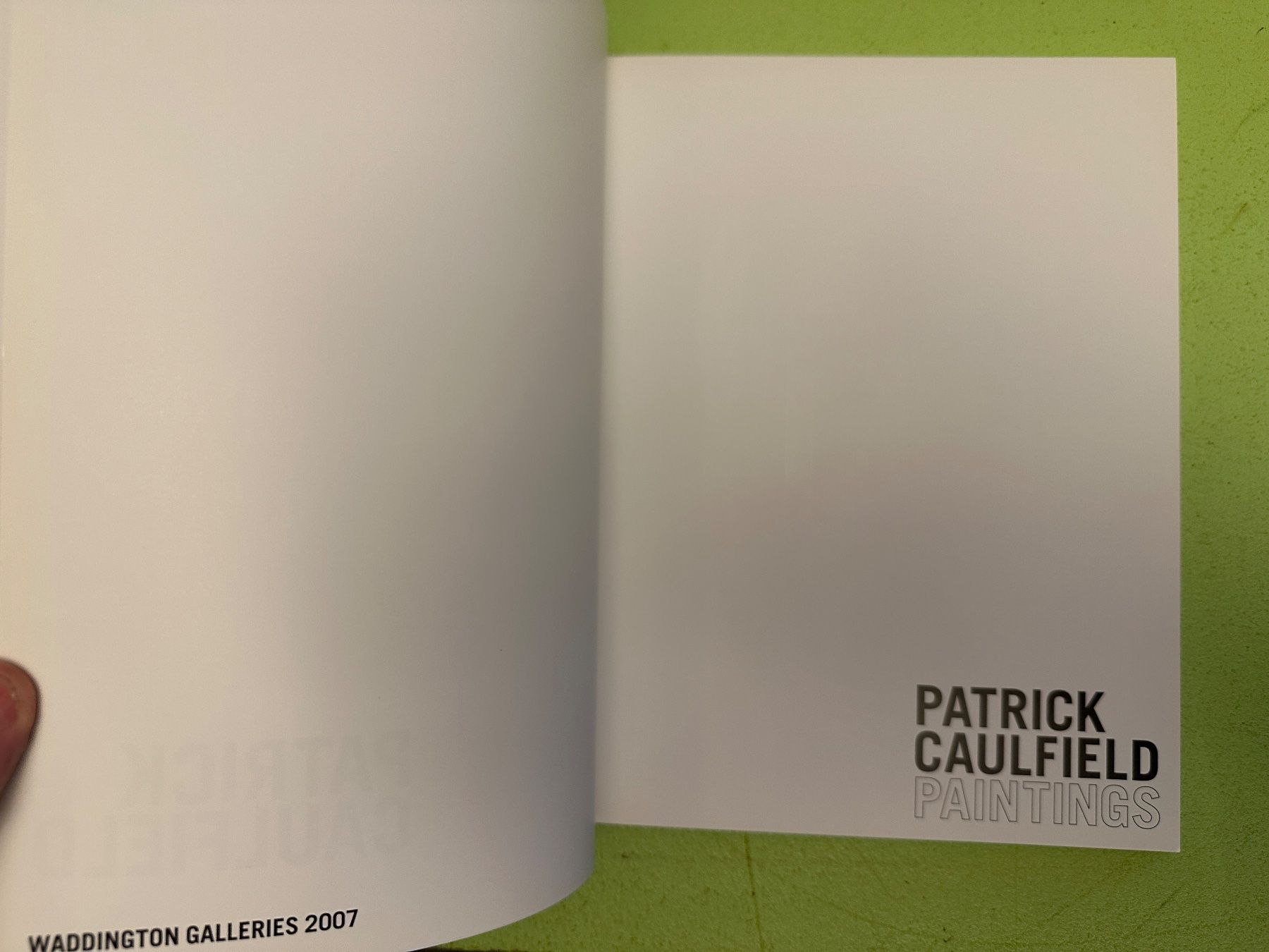 Libri: Patrick Caulfield: Paintings. – Usato da Zürich venduto da allp 1