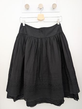 Black cotton skirt