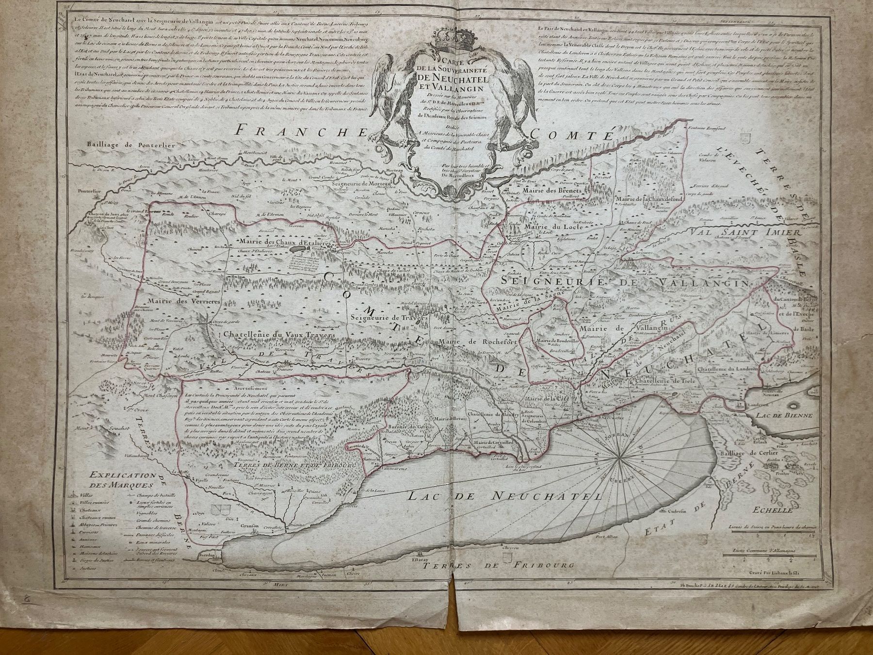 Incisioni: Souverainité de Neuchatel et Valangin 1745 – Usato da Basel venduto da papageientulpe 1