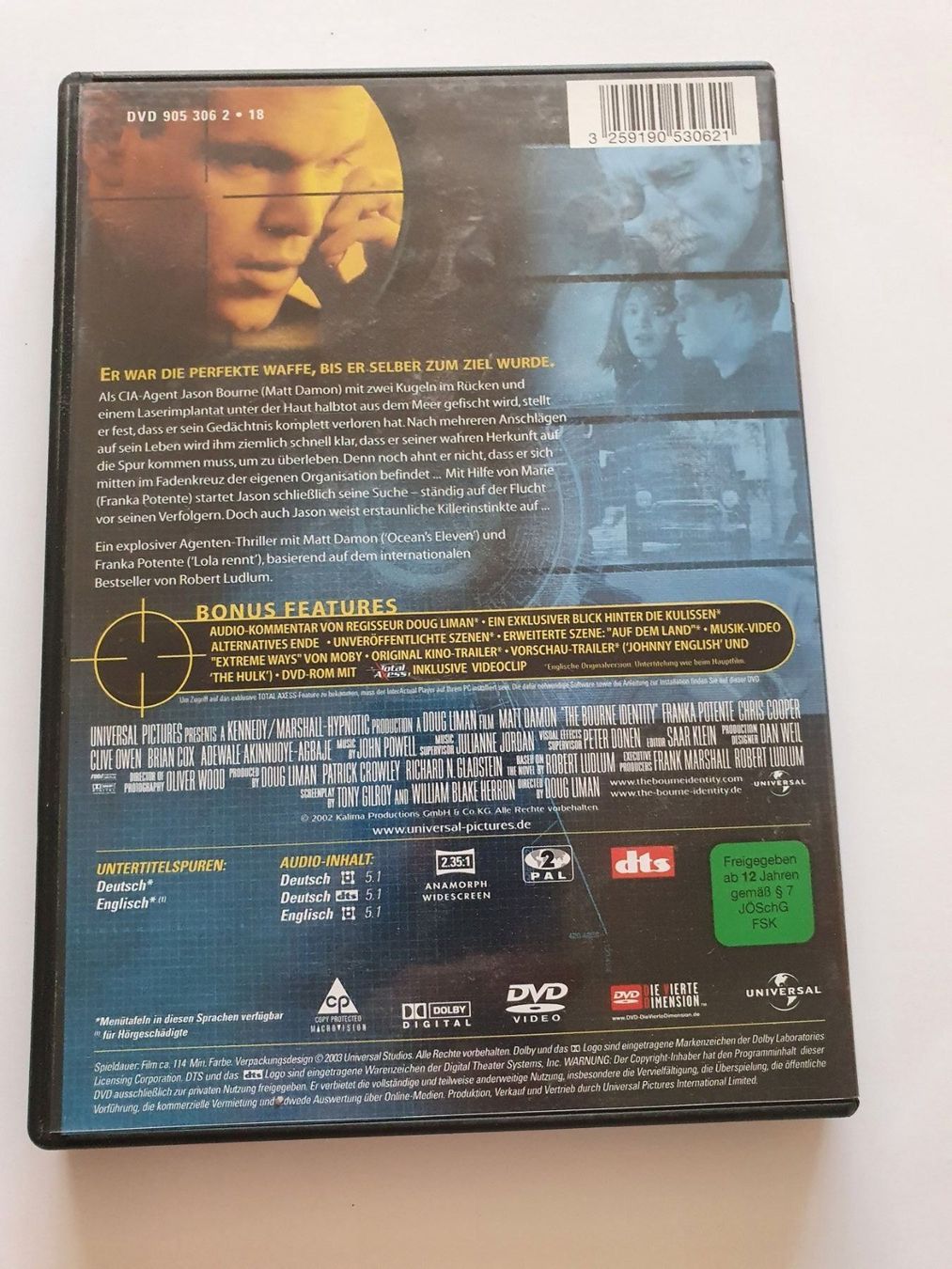 Tutti i DVDs: Die Bourne Identität DVD – Usato da Oberdorf BL venduto da BaldenEagle 1