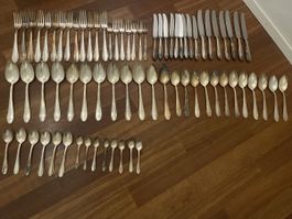 Besteck Set, HOMA 90, versilbert, für 6 Personen, Top!