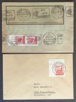Lokalausgabe PLAUEN 1945: 2 Umschläge mit 8 + 12 Pf.-Marken