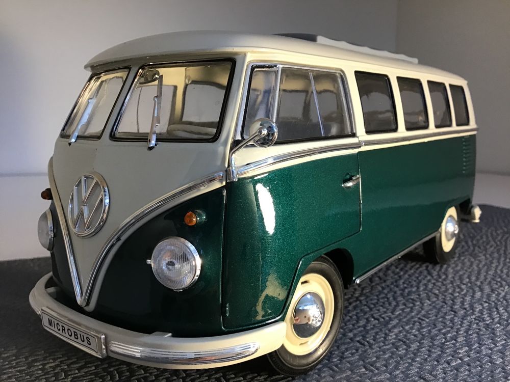 Modellauto VW Bus T1 Bully / Microbus 1:18 Welly 1962 Metall (Gebraucht ...