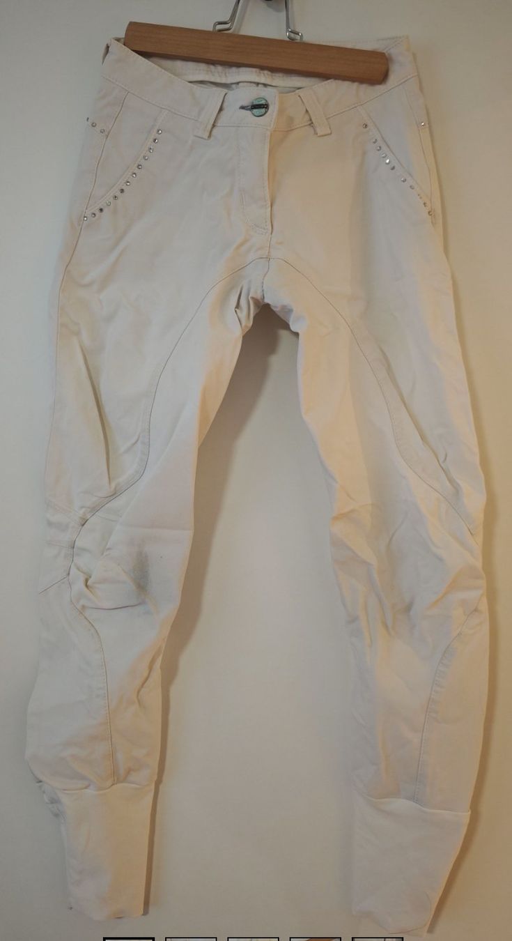 Pantaloni: Weisse Animo Damen Reithose mit Strass – Usato da Schübelbach venduto da ali_mgs8