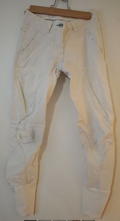 Weisse Animo Damen Reithose mit Strass