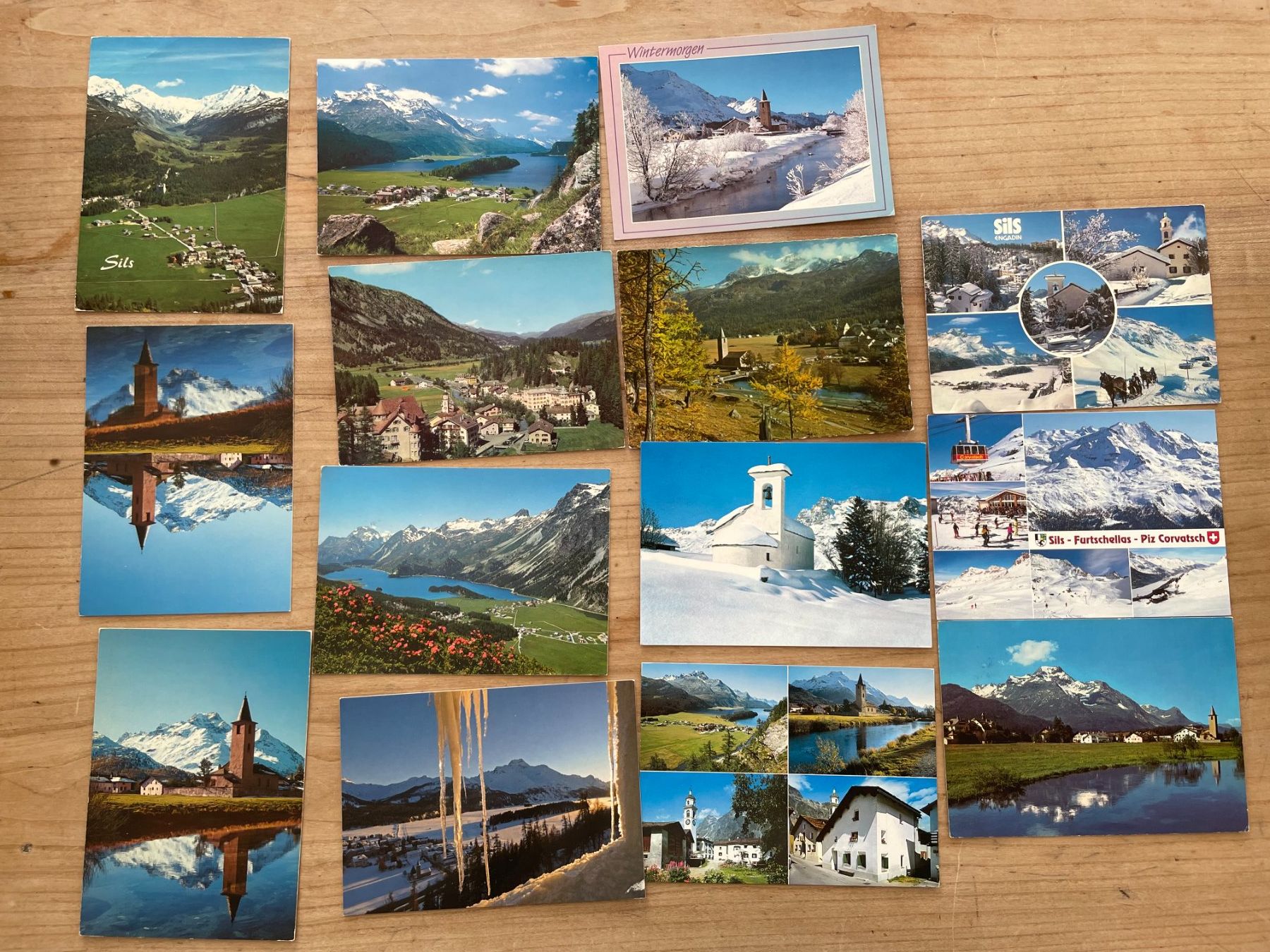Ansichtskarten: AK GR 14 Ansichtskarten Sils Maria / Sils Baselgia (Engadin) – Gebraucht aus Thal von Danny82