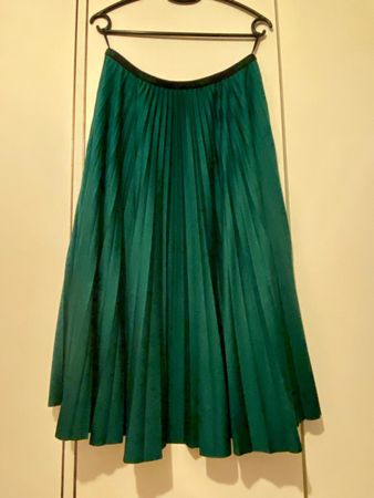 LACOSTE - Jupe plissée verte mi-longue - taille M