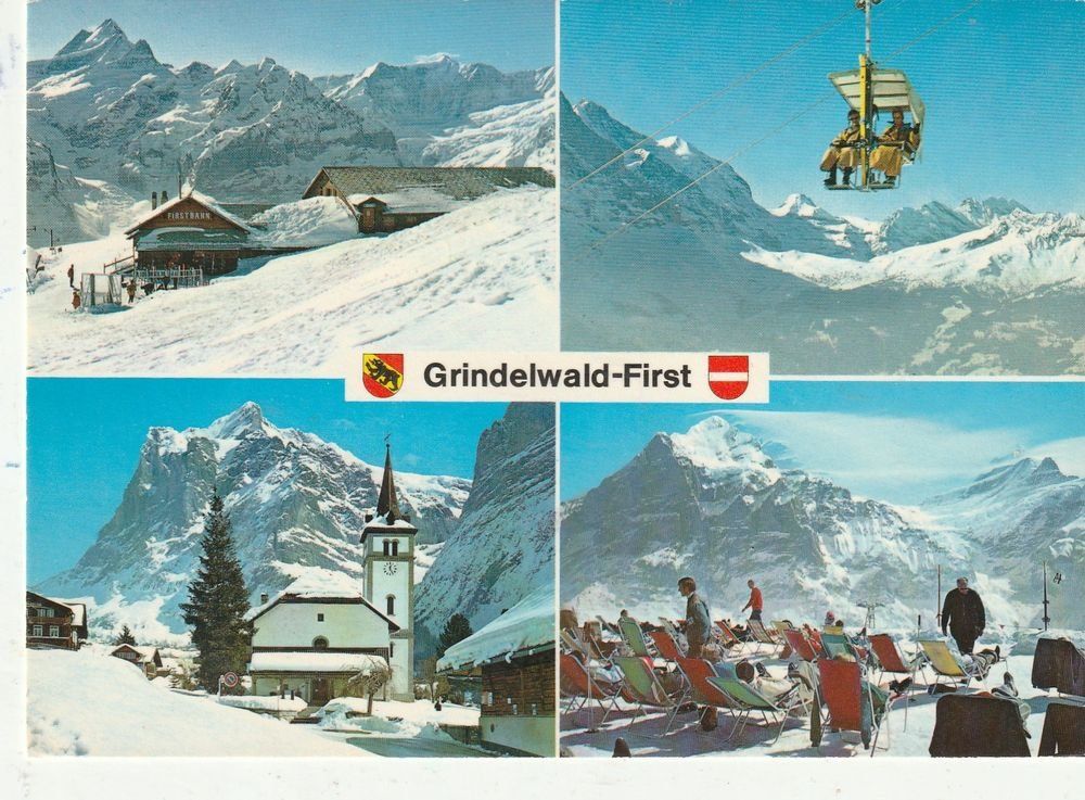 Cartoline postali: Grindelwald First Winter Mbk – Usato da Lumbrein venduto da made02