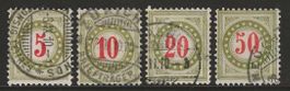 1907-1910 : Porto Serie Nr. 24AN - 27AN : KP 300.--