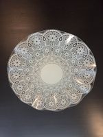 Kuchenteller mit Spitze Muster Glas transparent guter Zus...