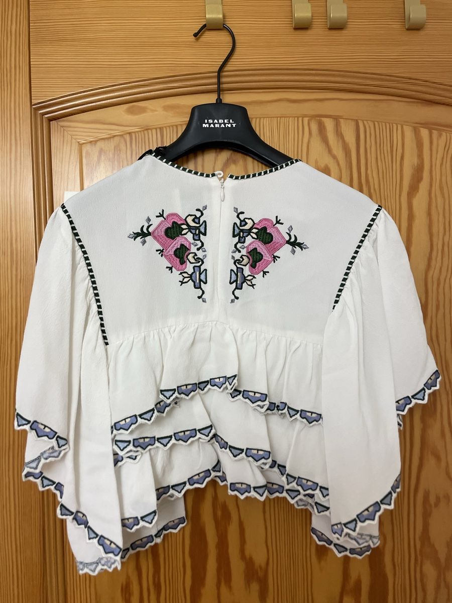 Isabel Marant Camicette: Isabel Marant Bluse weiss mit Stickungen neu – Nuovo e nell'imballaggio originale da Dittingen venduto da nje_9nlt 1
