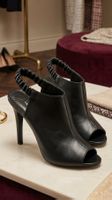 Karen Millen Peep-Toe Slingback Booties, Schwarz, Gr. 39