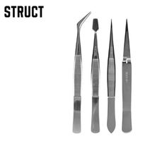 Werkstatt / STRUCT / Pinzetten-Set 4-teilig Edelstahl