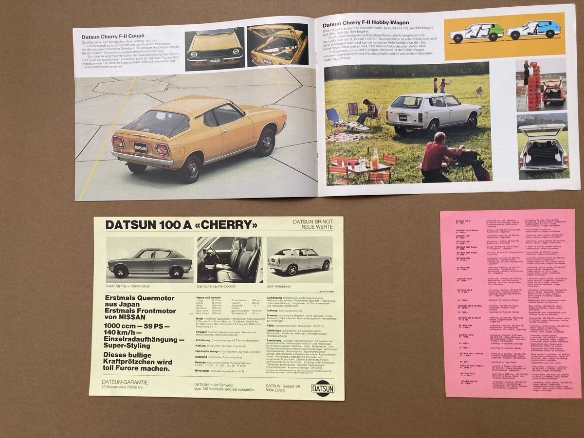 Datsun Documents: Prospekte   DATSUN  Cherry – D'occasion à Kaiseraugst par wombat51 4