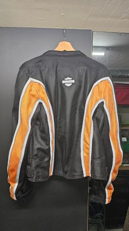 Motorrad-Jacke Harley-Davidson schwarz orange Grösse L