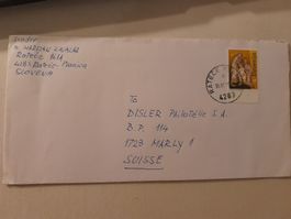 Enveloppe philatélique Slovénie-Suisse, oblitération 4283