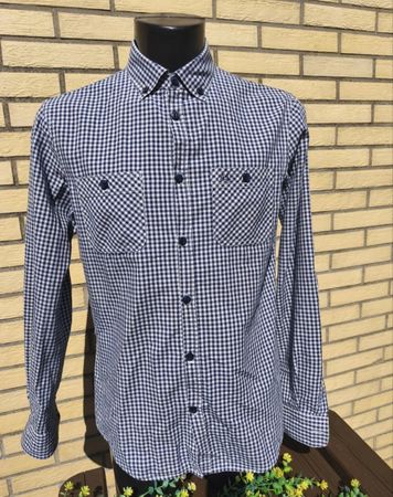 Armani Jeans Hemd blau/weiss Karo Gr. L Slimfit