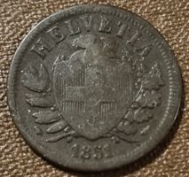 2 RAPPEN SCHWEIZ - JAHR 1851