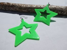 Retro-Neon-Ohrhänger, Modeschmuck / Neu