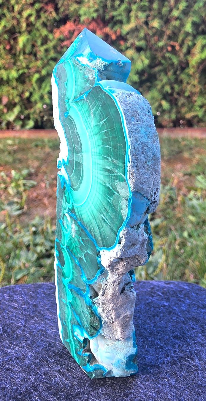 Mineralien & Heilsteine: 💚💙 Einzigartiger Malachit mit Chrysokoll Obelisk – Neu und originalverpackt aus Matzingen von Shay_Crystalz 2