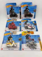 6 Hot Wheels Bikes Honda CB750 Cafe, Vespa 90 SS Mix 74