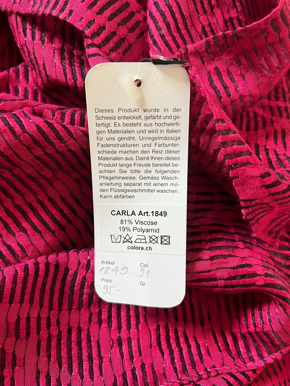 Colora Foulards, Tücher & Schals: Colora Schal, Dunkelpink, NEU – Neu und originalverpackt aus Worb von farben20zauber 1
