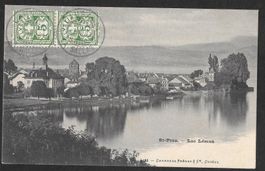 Saint - Prex Teilansicht mit Lac Léman