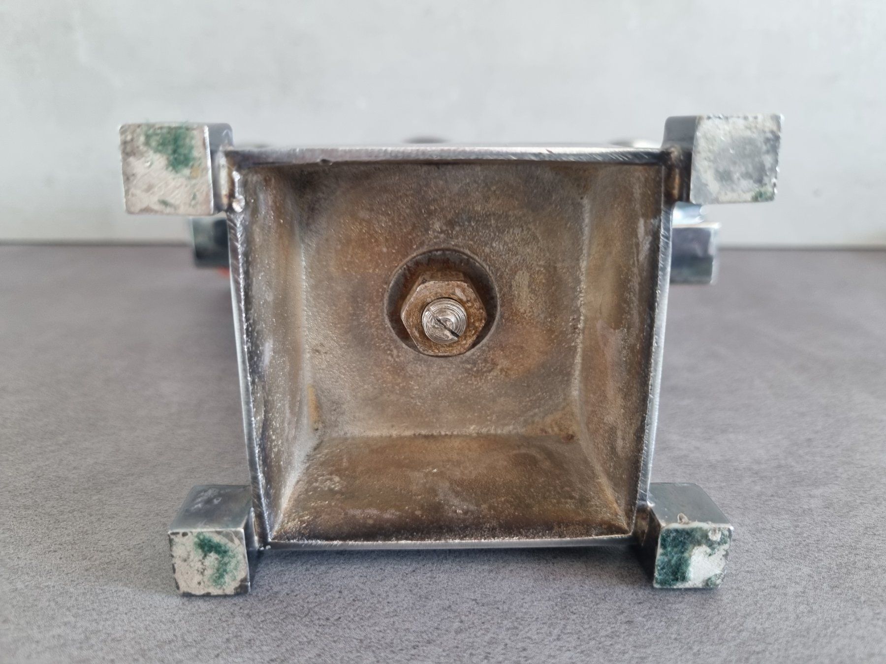 Portacandele: Art Deco dreiarmiger Kerzenständer,  versilbert, G. Lambert – Usato da Lenzburg venduto da freedomky 3