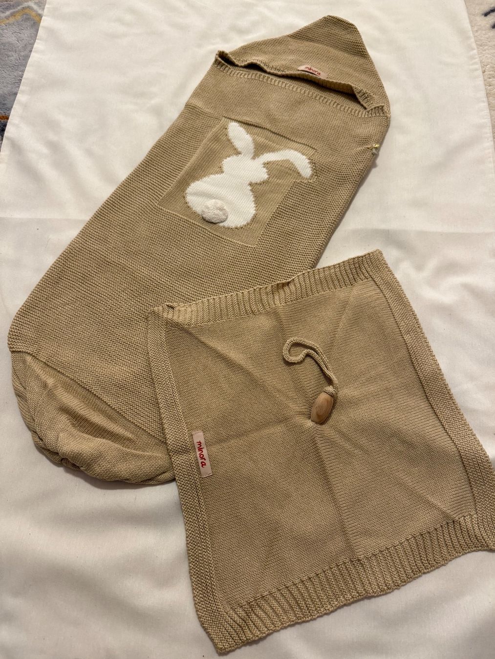 Decken: Baby Strick Cocoon Swaddle Set 0–8 Monate – Neu und originalverpackt aus Luzern von EZEREN